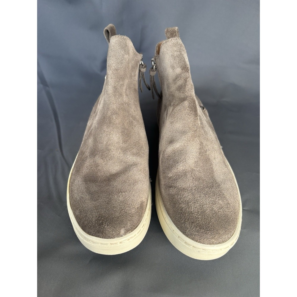 Sofft Women's 8M Suede Ankle Sneaker Boots‎ Taupe Side Zip KHELD21 Comfort EUC